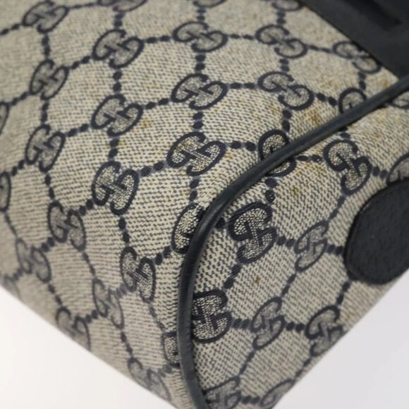 GUCCI GG Supreme Sherry Line Shoulder Bag PVC Navy Gold 14 02 005 Auth BA1764 - Picture 10 of 15